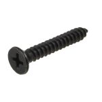 14g (6.30mm) Black Zinc Countersunk Phillips (PH3) Self Tapping Screws ANSI B18.6.4