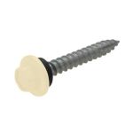 12g (5.50mm) x 25mm Full Thread NEO Classic Cream Hex Flange Timber T17 Cladding Screw Galvanised