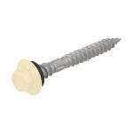 12g (5.50mm) x 50mm Top Grip NEO Classic Cream Hex Flange Timber T17 Roofing Screw Galvanised