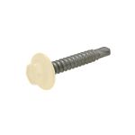 12g (5.50mm) x 20mm Full Thread Classic Cream Hex Flange (5/16