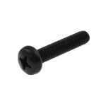 M4 x 0.70p Metric Coarse Black Zinc Pan Phillips (PH2) Machine Screws AS 1427
