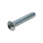 M12 x 1.75p Metric Coarse Zinc Class 12.9 Button Head Socket (8mm Key) Screws ISO 7380