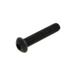 M12 x 1.75p Metric Coarse Plain Black Uncoated Class 12.9 Button Head Socket (8mm Key) Screws ISO 7380