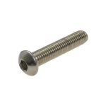 M4 x 0.70p Metric Coarse Stainless A2-70 G304 Button Head Socket (2.5mm Key) Screws ISO 7380