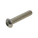 M12 x 1.75p Metric Coarse Stainless A4-70 G316 Button Head Socket (8mm Key) Screws ISO 7380