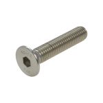 M8 x 1.25p Metric Coarse Stainless A2-70 G304 Countersunk Head Socket (5mm Key) Screws DIN 7991