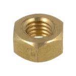 6BA x 0.53p British Association Hex Brass Hex Standard Nuts Low Tensile BS57