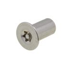 M5 x 15mm (OAL) x 6.4mm (D) Metric Coarse Stainless A4-70 G316 Countersunk Post Torx (T25 Drive) Barrel Nuts