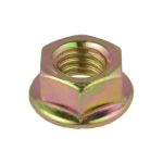 M16 x 2.00p Metric Coarse Zinc Class 8 Hex Flange Serrated Nuts High Tensile DIN 6923