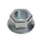 M5 x 0.80p Metric Coarse Zinc Class 8 Hex Flange Serrated Nuts High Tensile DIN 6923