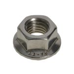 M8 x 1.25p Metric Coarse Stainless A2-70 G304 Hex Flange Serrated Nuts DIN 6923