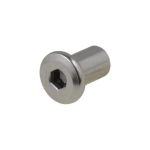 M6 x 12mm (L) x 7.75mm (D) Metric Coarse Stainless A2-70 G304 Flat Head Socket (4mm Key) JCB Barrel Connector Nuts