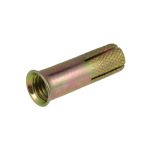 M8 x 1.25p x 30mm Zinc Yellow Knurled Body with Lip Drop In Anchors