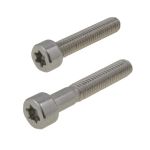 M6 x 1.00p Metric Coarse Stainless A2-70 G304 Cap Torx (T30) Machine Screws ISO 14579