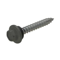 12g (5.50mm) x 25mm Full Thread NEO Woodland Grey Hex Flange Timber T17 Cladding Screw Galvanised