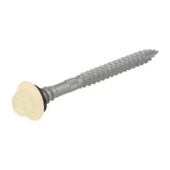 12g (5.50mm) x 65mm Top Grip NEO Classic Cream Hex Flange Timber T17 Roofing Screw Galvanised