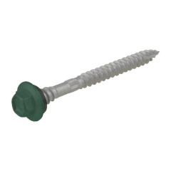 12g (5.50mm) x 65mm Top Grip NEO Cottage Green Hex Flange Timber T17 Roofing Screw Galvanised