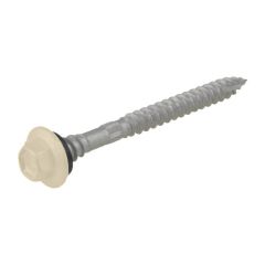 12g (5.50mm) x 65mm Top Grip NEO Paperbark Hex Flange Timber T17 Roofing Screw Galvanised
