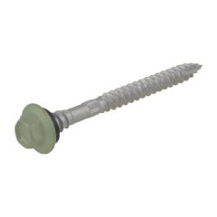 12g (5.50mm) x 65mm Top Grip NEO Pale Eucalypt Hex Flange Timber T17 Roofing Screw Galvanised