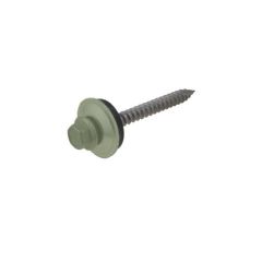 14g (6.30mm) x 50mm Full Thread Pale Eucalypt Cyclone BRA / Multiseal Hex Flange (3/8") Timber T17 Roofing Screw Galvanised