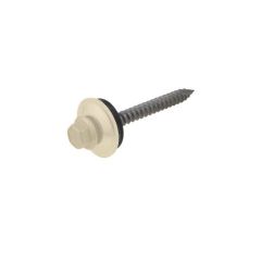 14g (6.30mm) x 65mm Full Thread Paperbark Cyclone BRA / Multiseal Hex Flange (3/8") Timber T17 Roofing Screw Galvanised