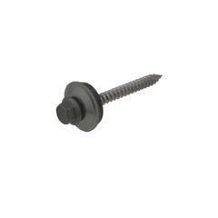14g (6.30mm) x 65mm Full Thread Woodland Grey Cyclone BRA / Multiseal Hex Flange (3/8") Timber T17 Roofing Screw Galvanised