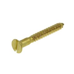 2g (2.20mm) Solid Brass Countersunk Slot Coarse Wood Screws ANSI B 18.6.1