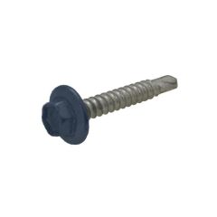 10g (4.80mm) x 25mm Full Thread Deep Ocean Hex Flange (5/16") Coarse Metal Self Drilling Cladding Screw Galvanised