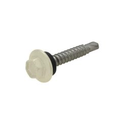 10g (4.80mm) x 25mm Full Thread NEO Evening Haze Sand Hex Flange (5/16") Coarse Metal Self Drilling Cladding Screw Galvanised