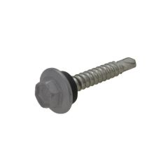 12g (5.50mm) x 20mm Full Thread NEO Basalt Hex Flange (5/16") Coarse Metal Self Drilling Shed Screw Galvanised