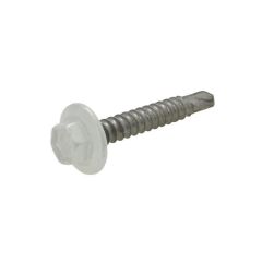 12g (5.50mm) x 20mm Full Thread NEO Shale Grey Hex Flange (5/16") Coarse Metal Self Drilling Shed Screw Galvanised
