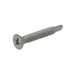 8g (4.20mm) Galvanised Countersunk Rib Phillips (PH2) Fibre Cement Coarse Metal Self Drilling Screws