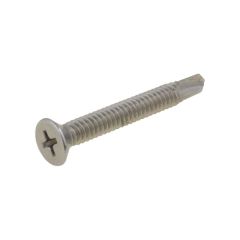 10g (4.80mm) G410 Stainless Countersunk Phillips (PH2) Fine Metal Self Drilling Decking Screws