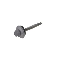 14g (6.30mm) x 53mm Full Thread Basalt Cyclone BRA / Multiseal Hex Flange (3/8") Metal Roofing Screw Galvanised