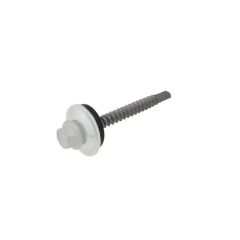 14g (6.30mm) x 65mm Full Thread Shale Grey Cyclone BRA / Multiseal Hex Flange (3/8") Metal Roofing Screw Galvanised