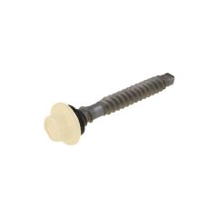 6.20mm x 50mm BREMICK Vortex Plus NEO Classic Cream Hex Flange (5/16") Metal or Timber Top Grip Roofing Screw Galvanised B8® Cat 5