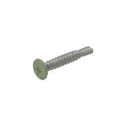 10g (4.80mm) x 16mm Pale Eucalypt Wafer Phillips Coarse Metal Self Drilling Fencing Shed Screw Galvanised