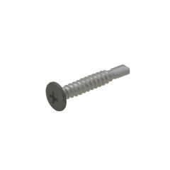 10g (4.80mm) x 16mm Woodland Grey Wafer Phillips Coarse Metal Self Drilling Fencing Shed Screw Galvanised