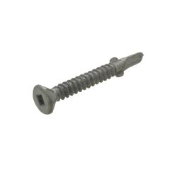 8g (4.20mm) Galvanised Countersunk Wing Square (SQ2) Coarse Metal Self Drilling Screws