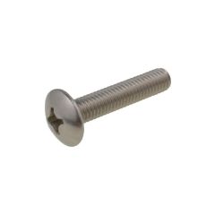 M6 x 1.00p Metric Coarse Stainless A2-70 G304 Mushroom Phillips (PH2) Machine Roofing Screws AS 1427