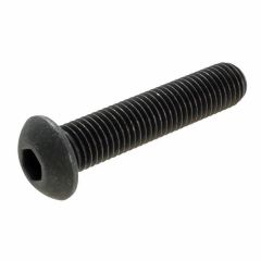 #10-32 (3/16") x 32 TPI UNF Fine Plain Black Uncoated Grade 10.9 Button Head Socket (1/8" Key) Screws ANSI B 18.3