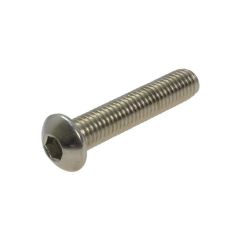 M8 x 1.25p Metric Coarse Stainless A2-70 G304 Button Head Socket (5mm Key) Screws ISO 7380