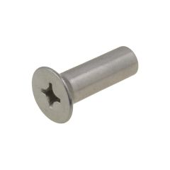 M3 x 20mm (OAL) x 3.85mm (D) Metric Coarse Stainless A4-70 G316 Countersunk Post Phillips (PH2) Barrel Nut / Anchor 