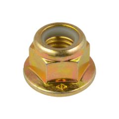 M12 x 1.75p Metric Coarse Zinc Class 10 Hex Flange Nyloc Nuts High Tensile DIN 6926