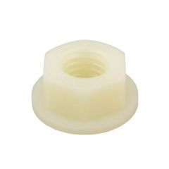 M4 x 0.70p Metric Coarse Nylon Hex Flange NON SERRATED Nuts DIN 6923