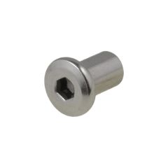 M6 x 12mm (L) x 7.75mm (D) Metric Coarse Stainless A2-70 G304 Flat Head Socket (4mm Key) JCB Barrel Connector Nuts
