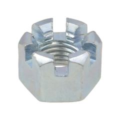 M8 x 1.00p Metric Fine Zinc Class 5 Hex Slotted Castle Nuts Low Tensile DIN 935