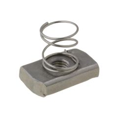M10 x 1.50p Metric Coarse Stainless A4-70 G316 Channel Strut Nuts Short Spring