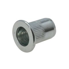 M3 x 0.50p x 10.5 Metric Coarse Zinc Silver Nutsert Large Flange Round Open Splined Grips 0.5-2
