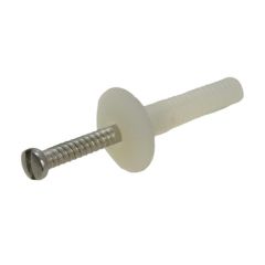 5mm x 25mm Stainless G304 Pin Nylon Mushroom Head Anchors